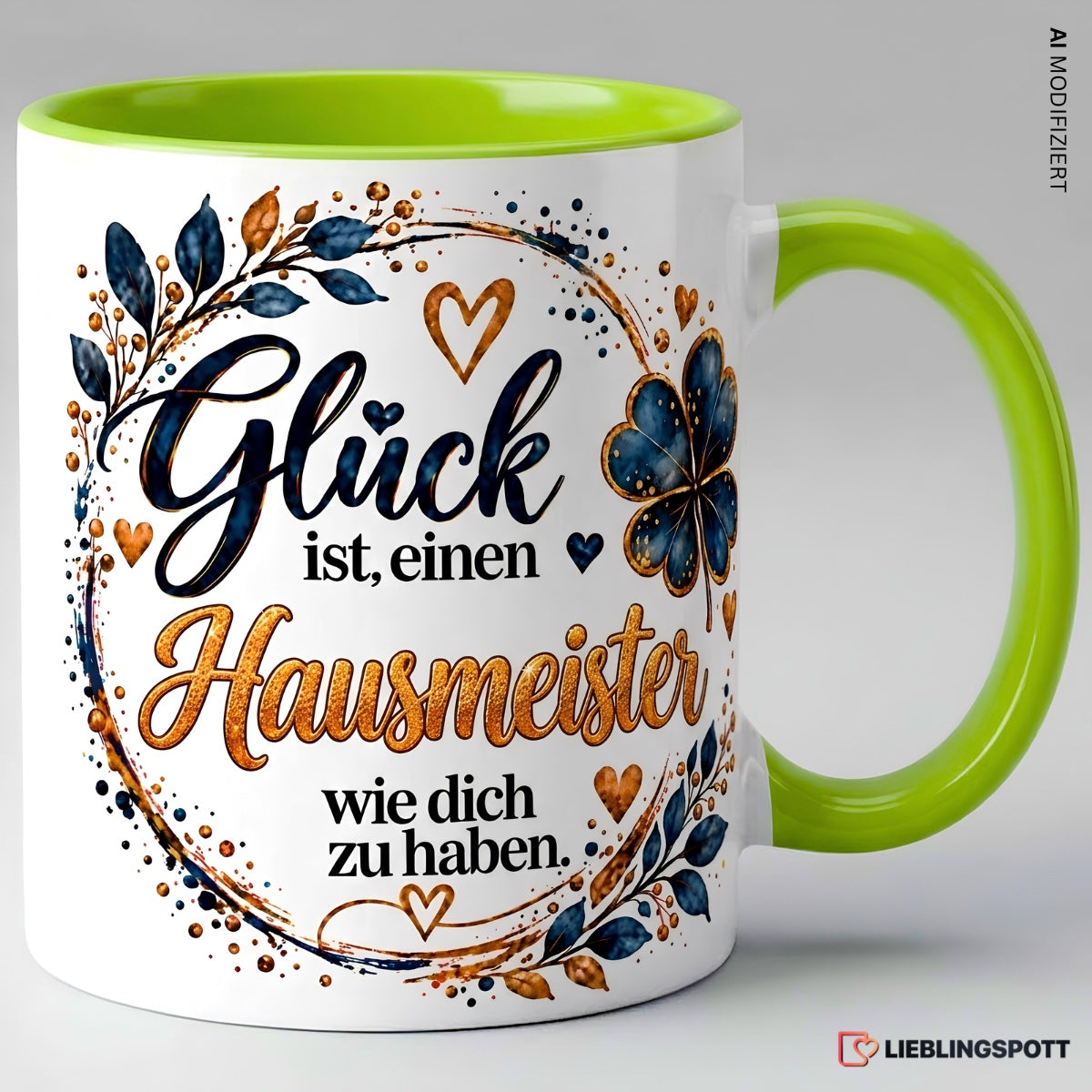Hausmeister Tasse Glück ist einen Hausmeister wie dich zu haben – Grün