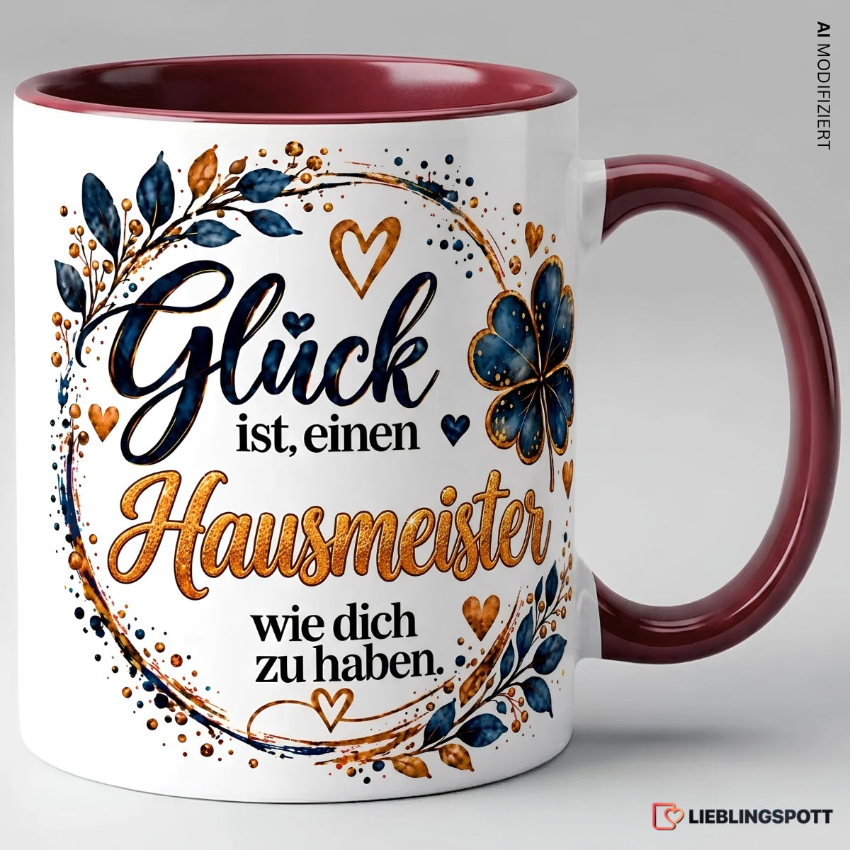 Hausmeister Tasse Glück ist einen Hausmeister wie dich zu haben – Maroon