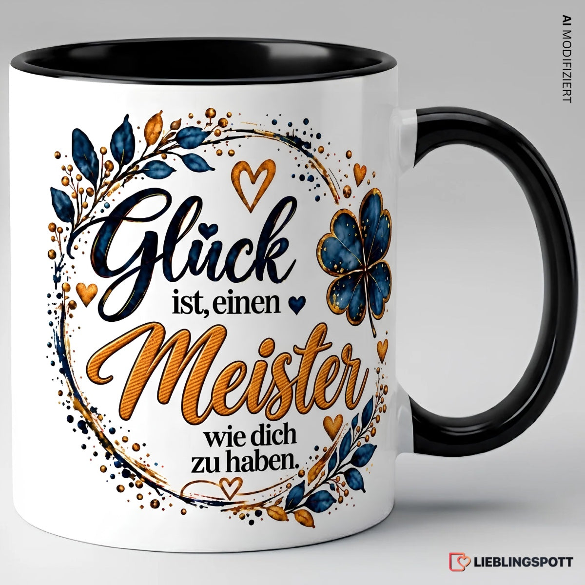 Meister Tasse Glück ist einen Meister wie dich zu haben – Schwarz