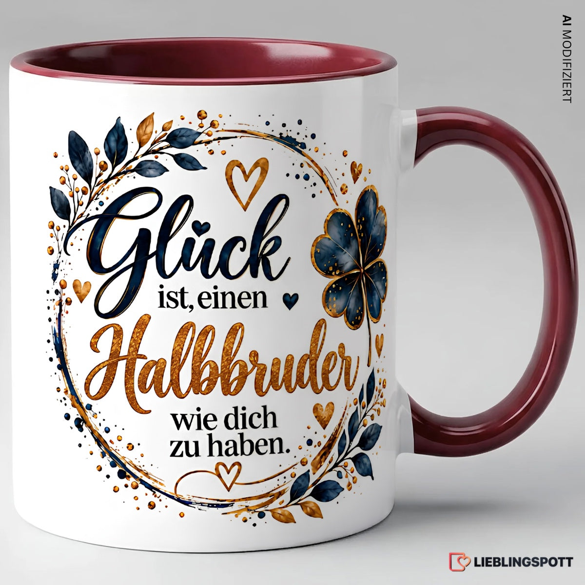 Halbbruder Tasse Glück ist einen Halbbruder wie dich zu haben – Maroon