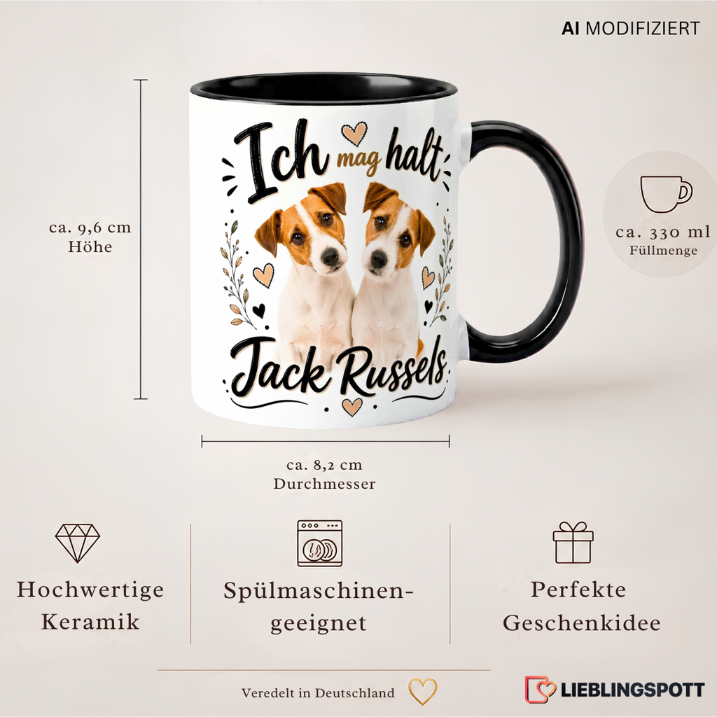 Jack Russell Tasse – Maße, 330 ml und Produkteigenschaften