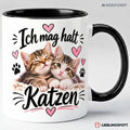Katzen Tasse Ich mag halt Katzen – schwarz