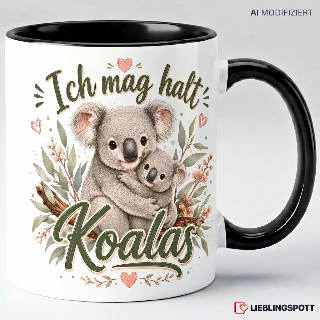 Koalas Tasse Schwarz