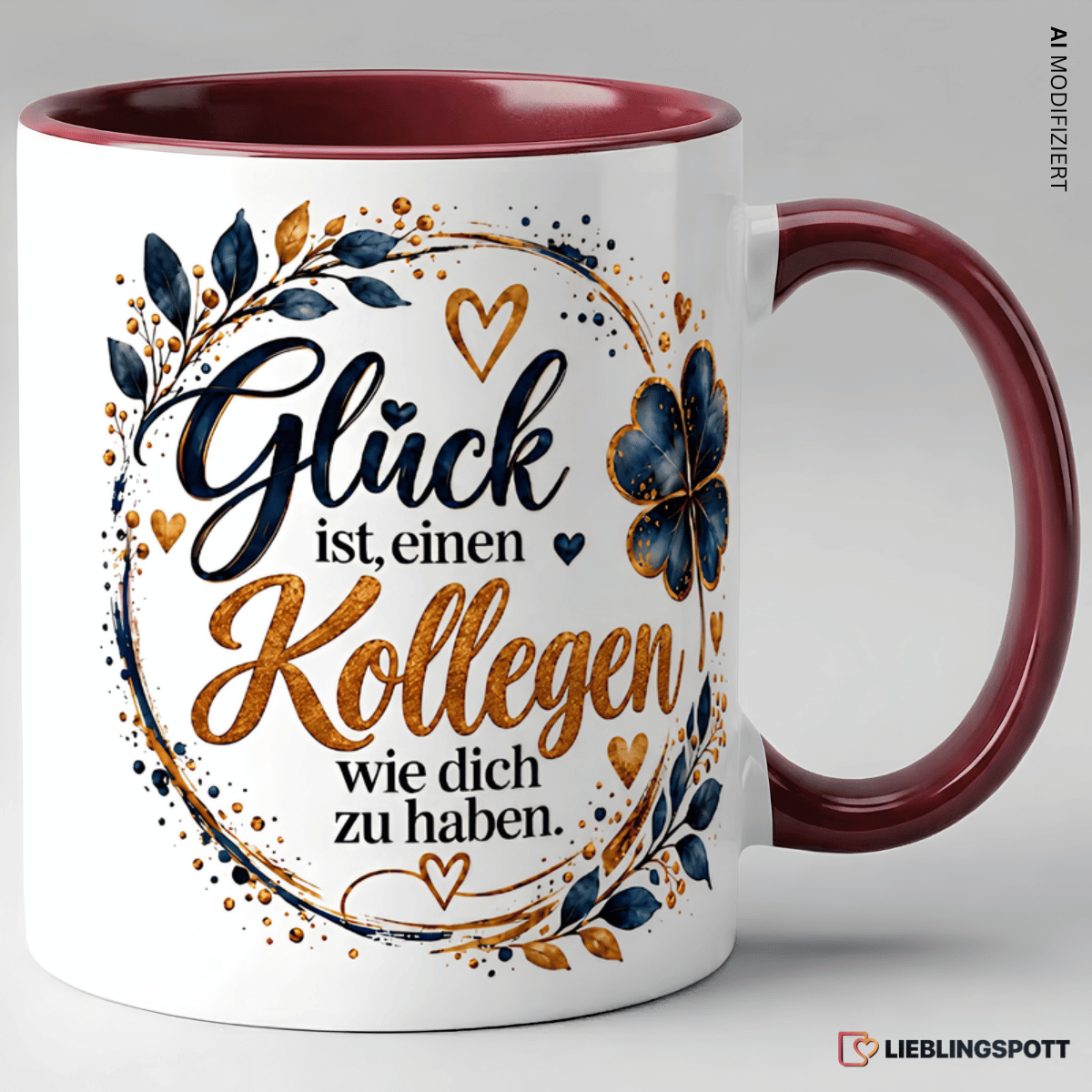Kollege Tasse Glück ist einen Kollegen wie dich zu haben - Maroon