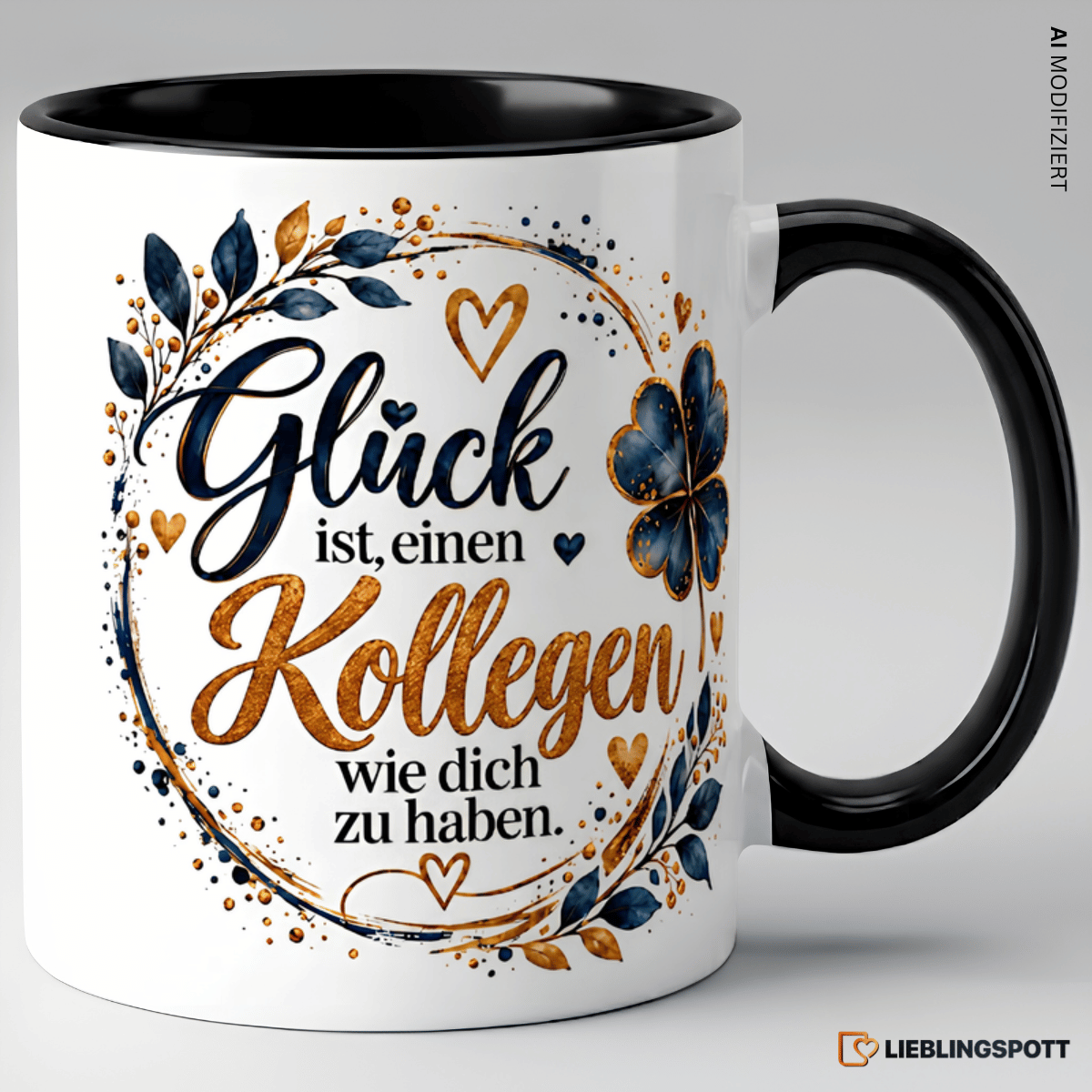 Kollege Tasse Glück ist einen Kollegen wie dich zu haben - Schwarz