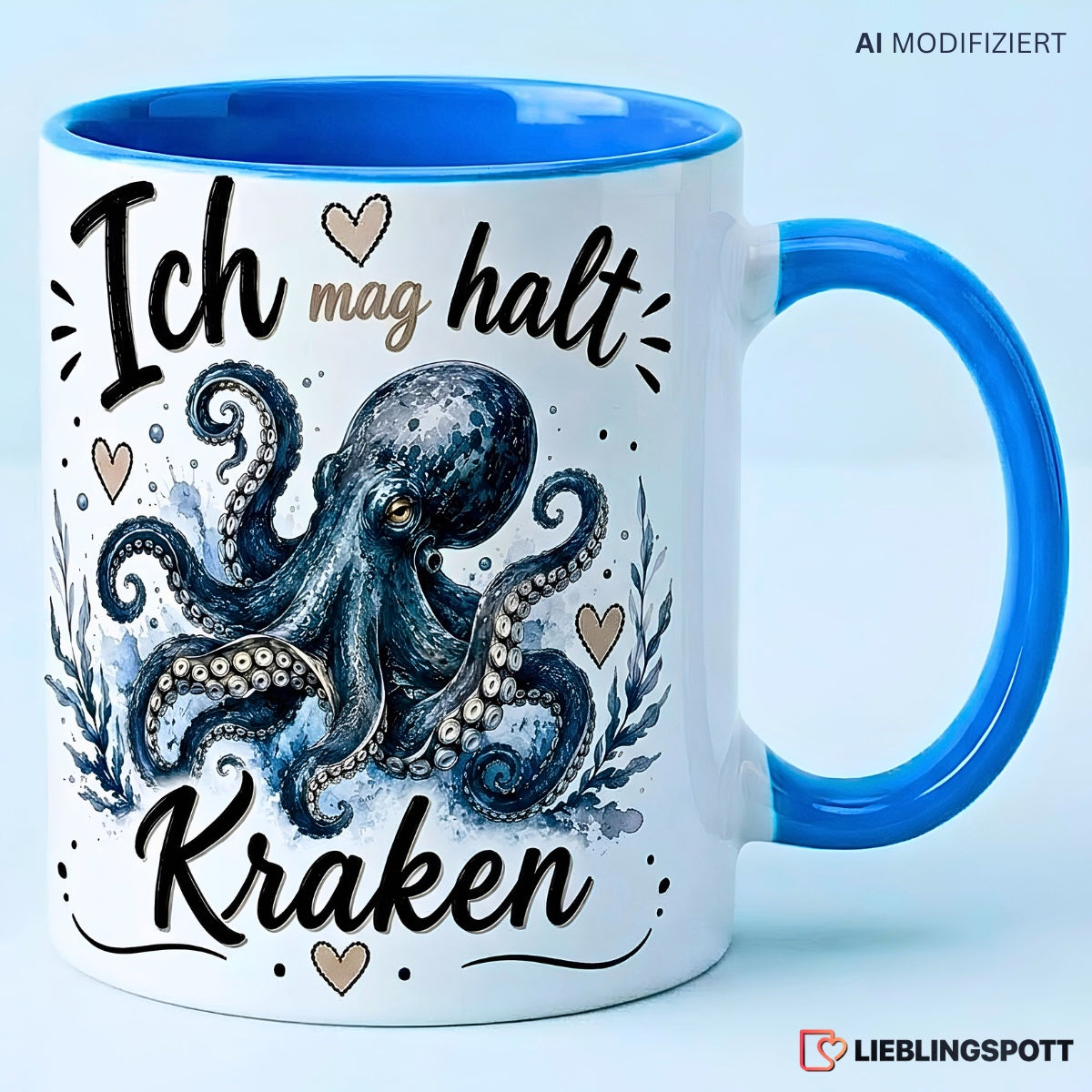 Kraken Tasse Ich mag halt Kraken – Blau