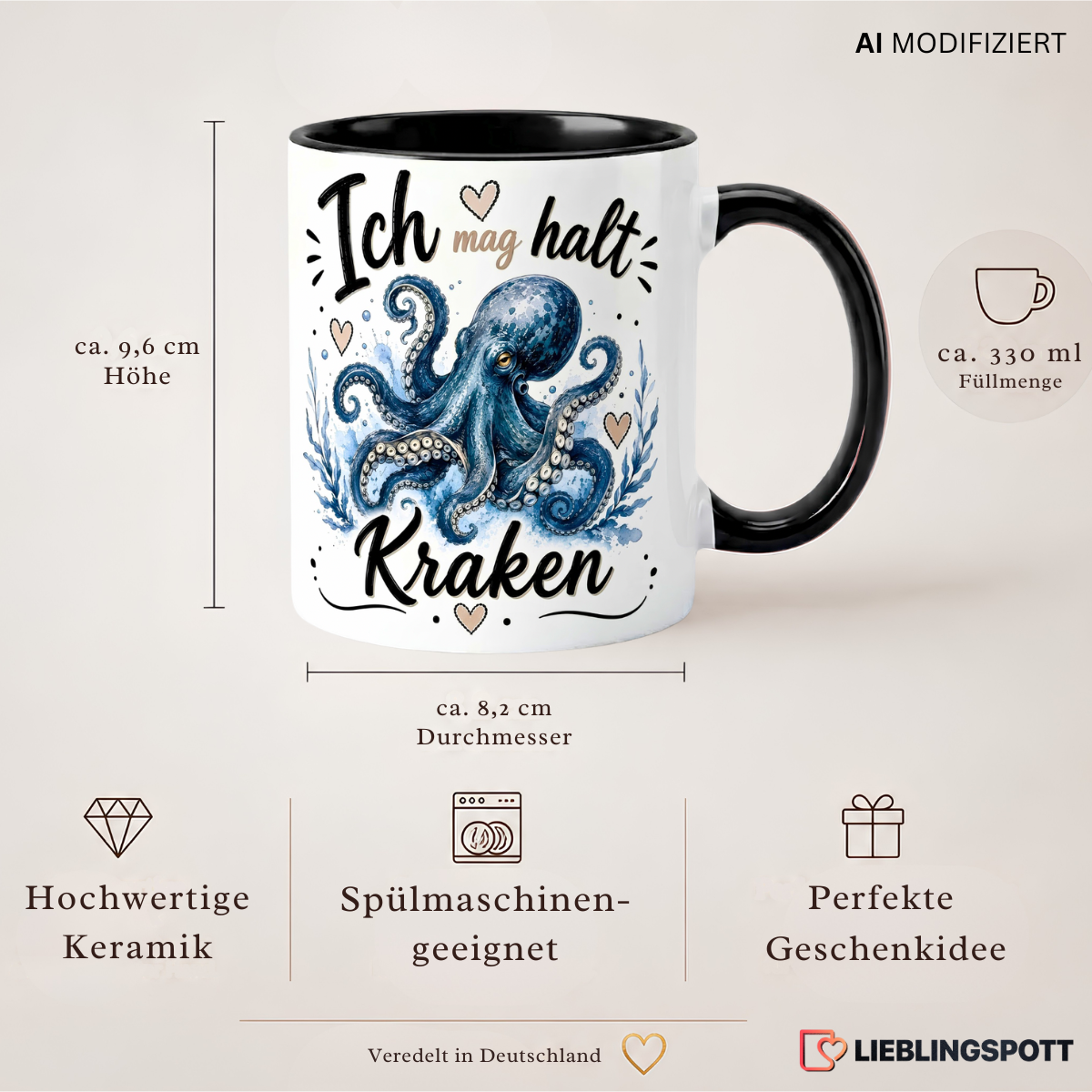 Kraken Tasse Produktdetails 330 ml