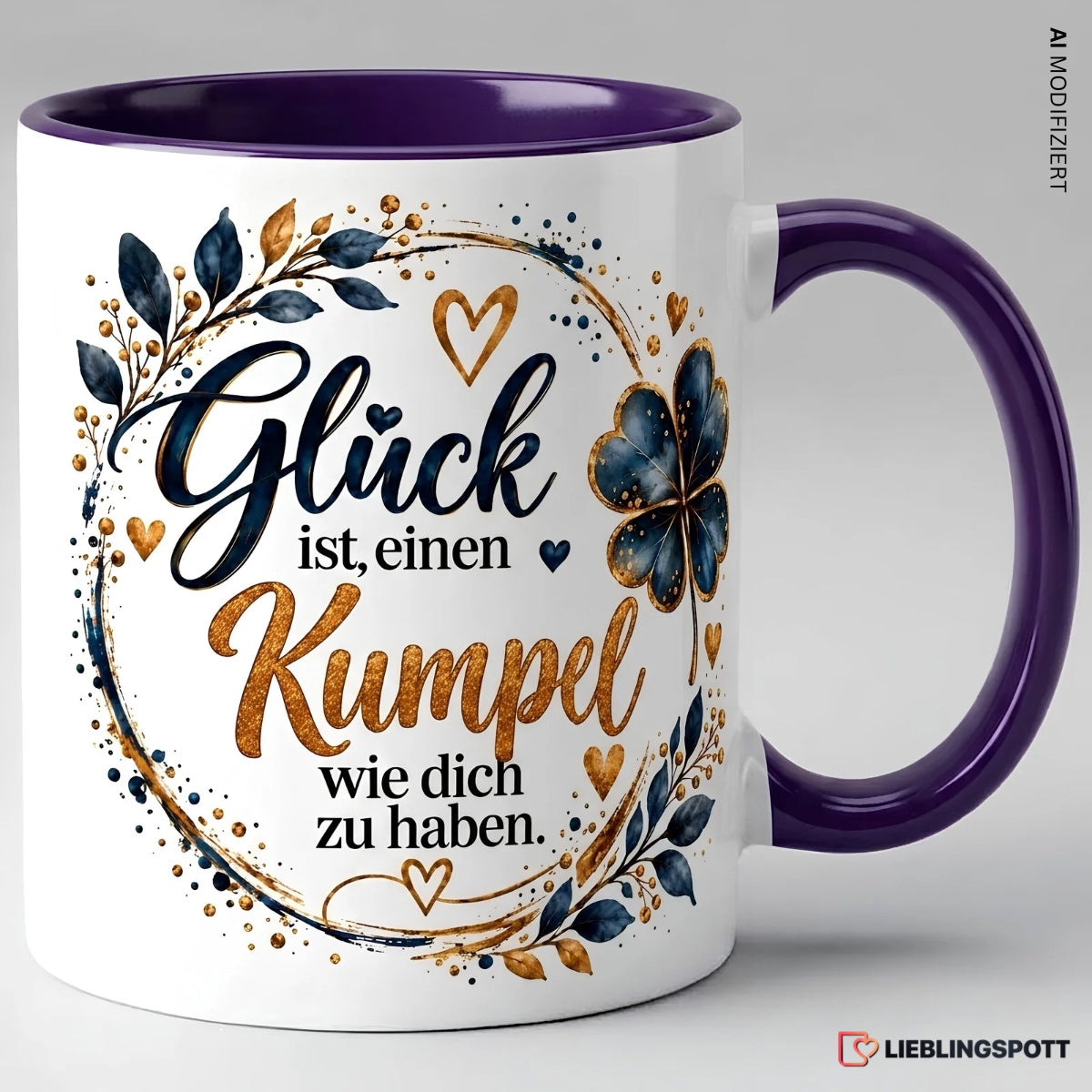 Kumpel Tasse Glück ist einen Kumpel wie dich zu haben - Violett