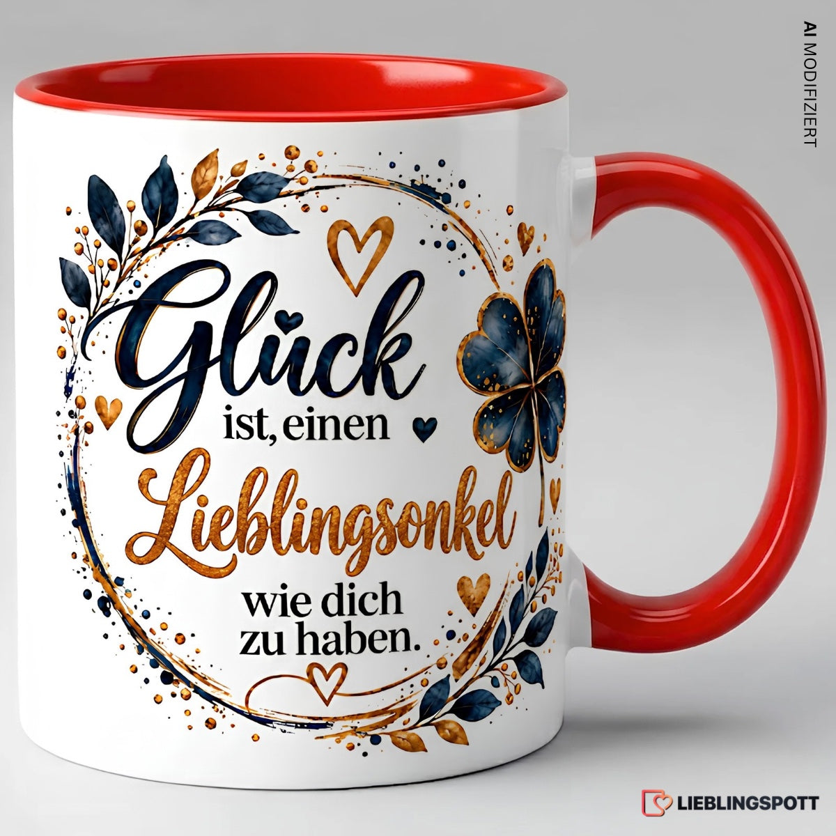 Lieblingsonkel Tasse Glück ist einen Lieblingsonkel wie dich zu haben – Rot