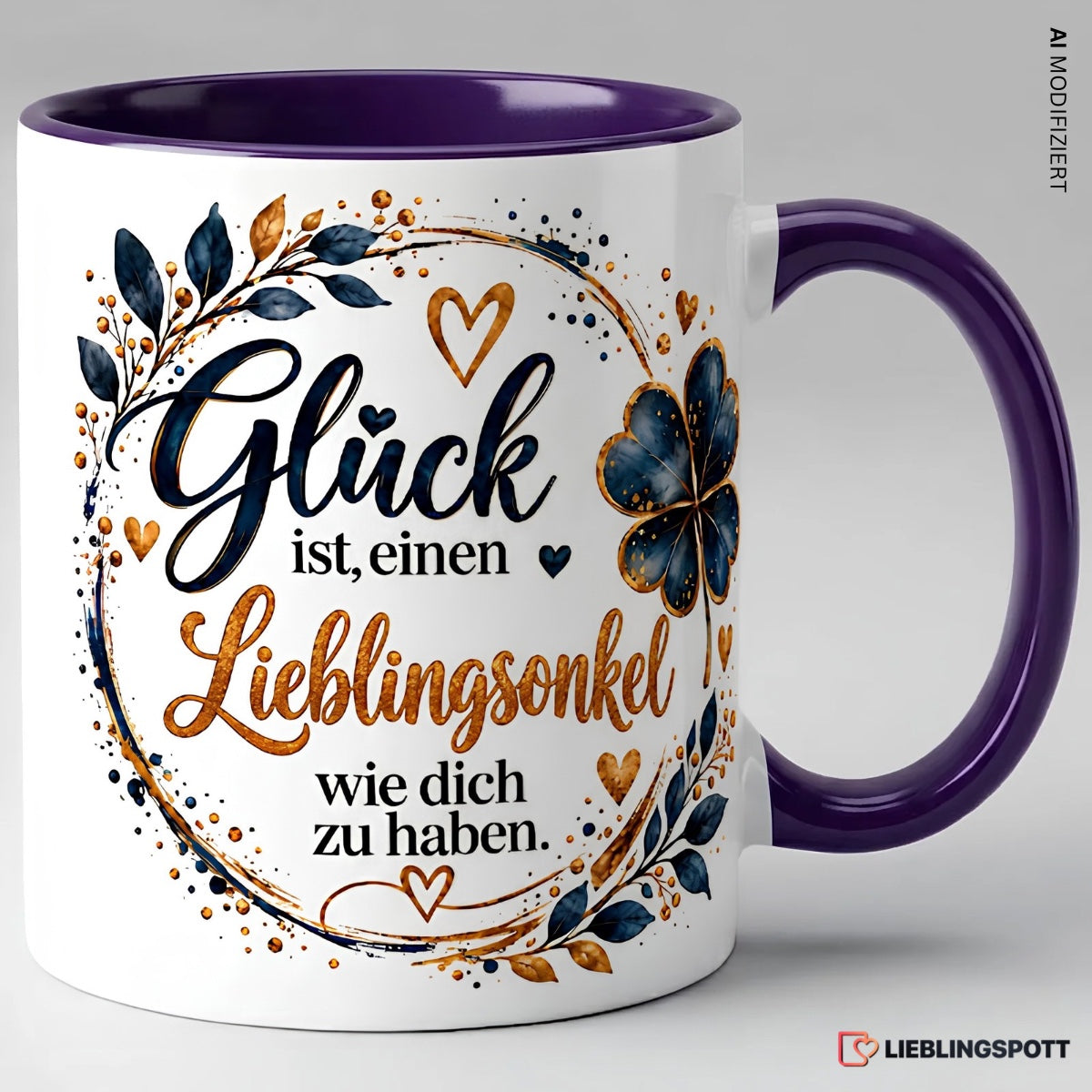 Lieblingsonkel Tasse Glück ist einen Lieblingsonkel wie dich zu haben – Violett