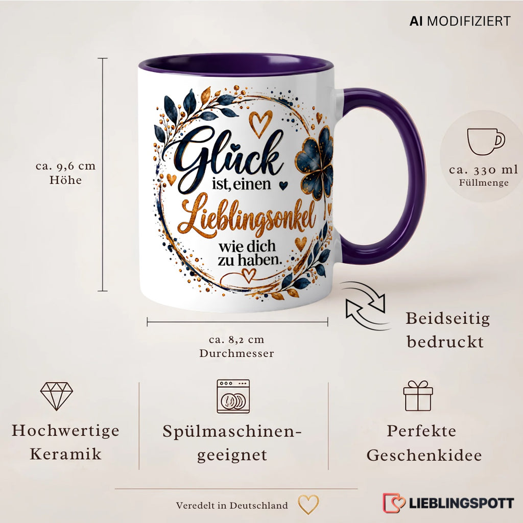 Lieblingsonkel Keramiktasse 330 ml – Maße und Produktvorteile