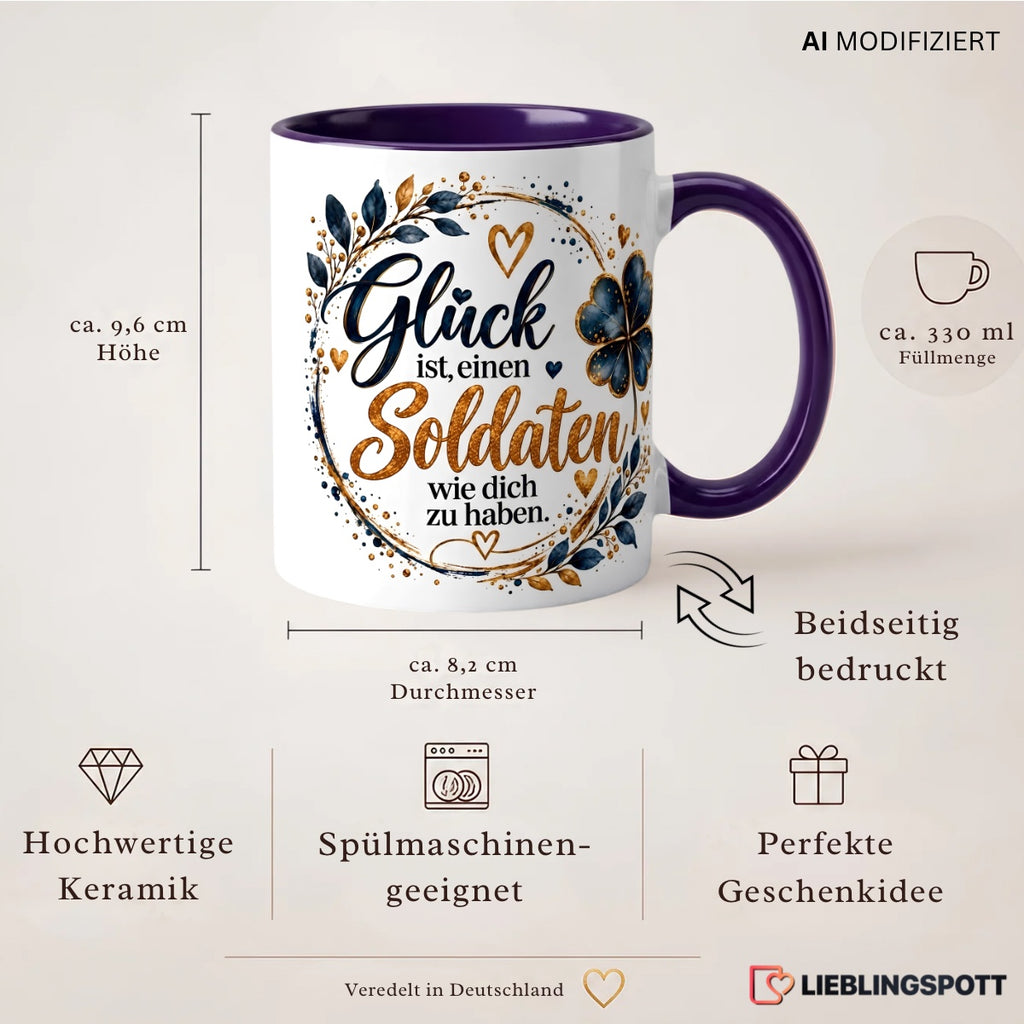 Soldaten Keramiktasse 330 ml – Maße und Eigenschaften