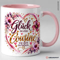 Cousine Tasse rosa mit Spruch Glück ist eine Cousine wie dich zu haben