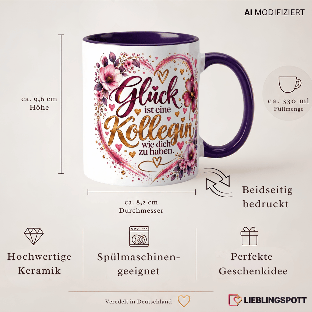 Kollegin Tasse Produktdetails – 330 ml, beidseitig bedruckt