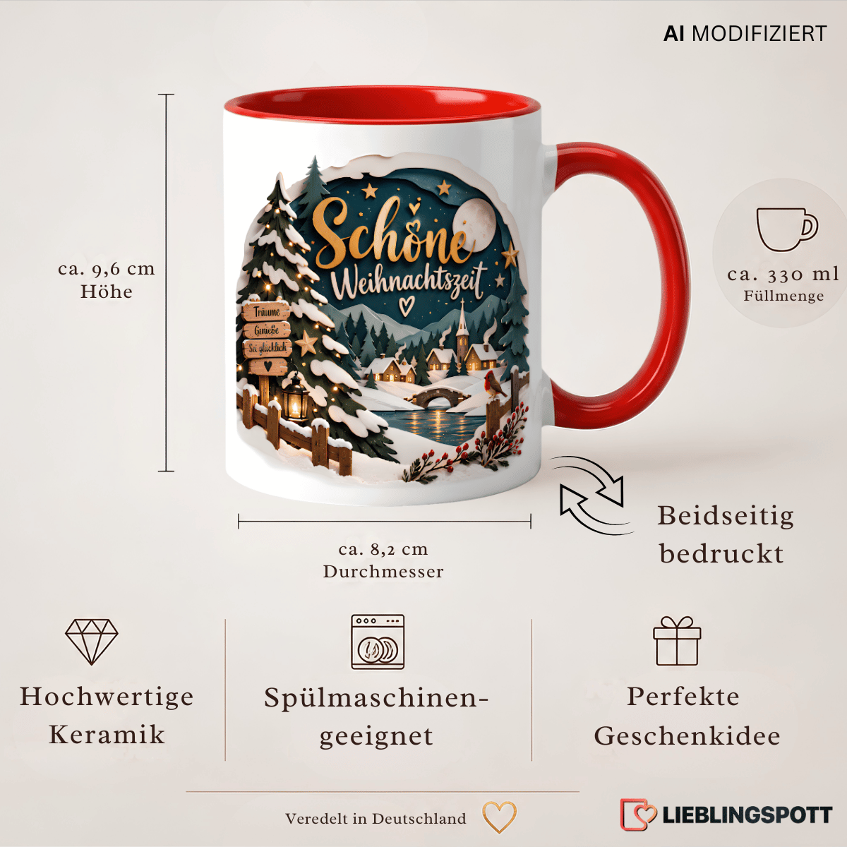 Produktinformationen Keramiktasse 330 ml