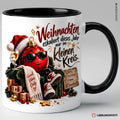 Weihnachtstasse Weihnachten eskaliert kleiner Kreis Schwarz