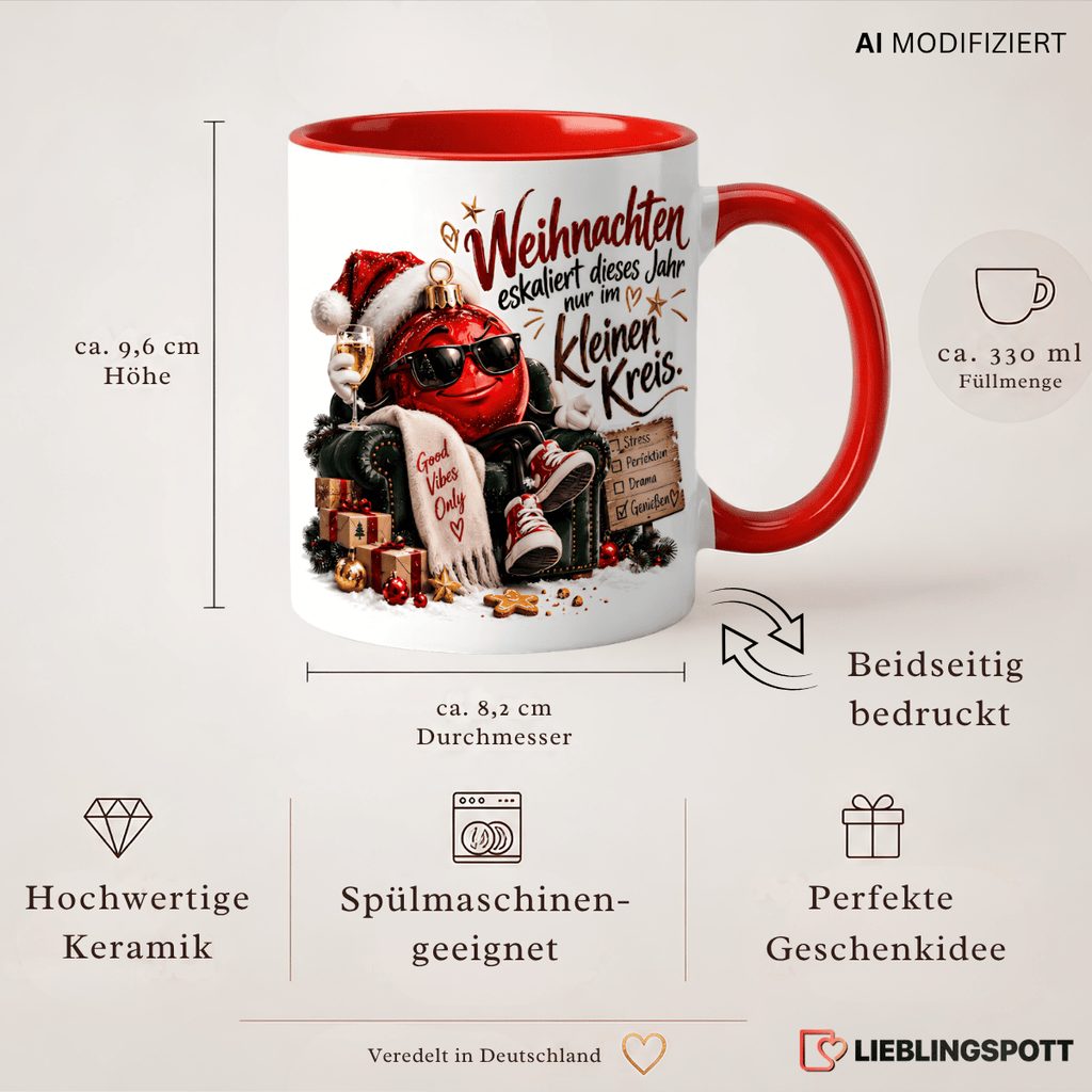 Produktdetails Weihnachtstasse 330 ml beidseitig bedruckt