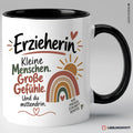 Erzieherin Tasse Schwarz – Kleine Menschen, große Gefühle