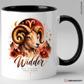 Widder Sternzeichen Tasse Schwarz – Mut schafft neue Wege