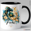 Fische Sternzeichen Tasse Schwarz
