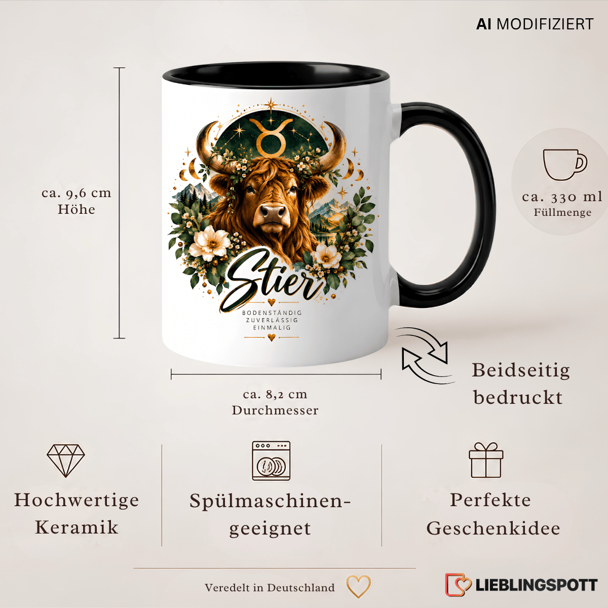 Stier Sternzeichen Tasse Produktinformationen