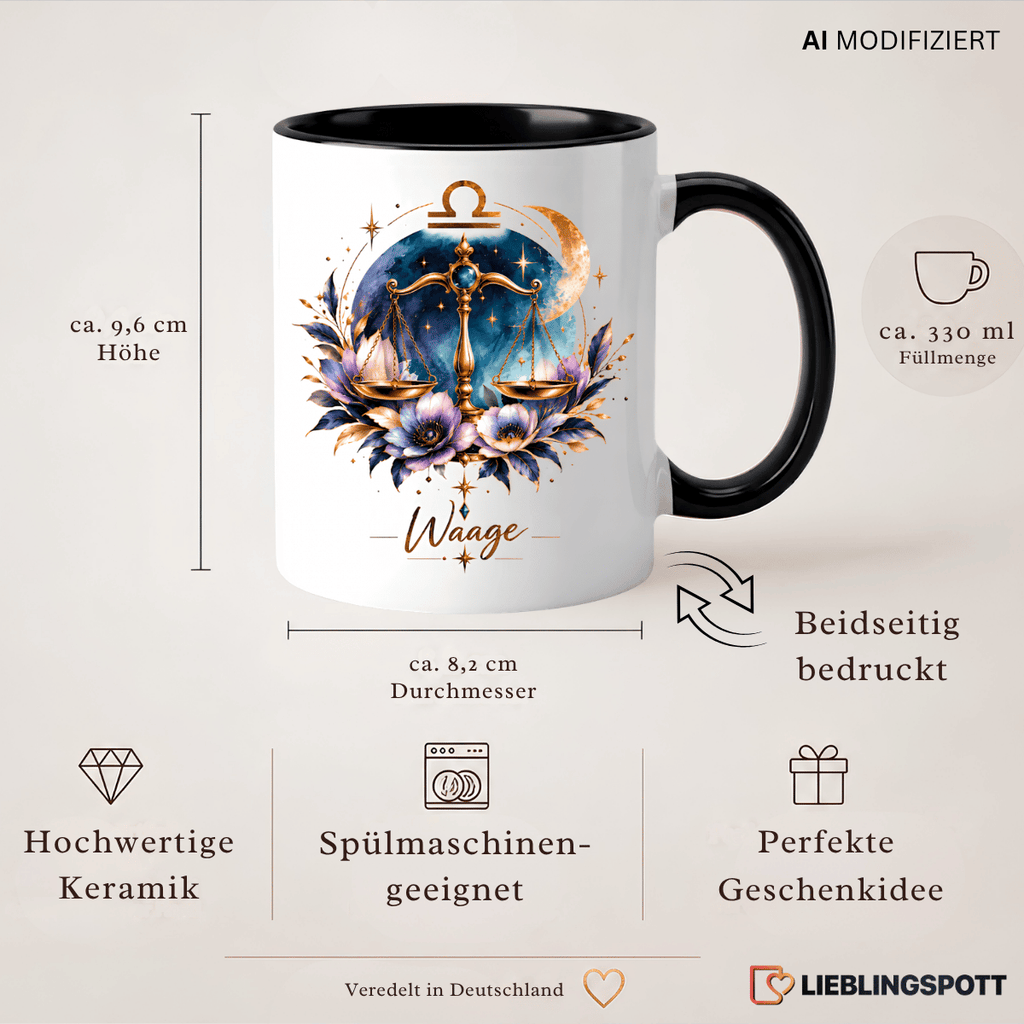 Waage Sternzeichen Tasse Produktinformationen