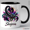 Skorpion Sternzeichen Tasse Schwarz – Keramik 330 ml