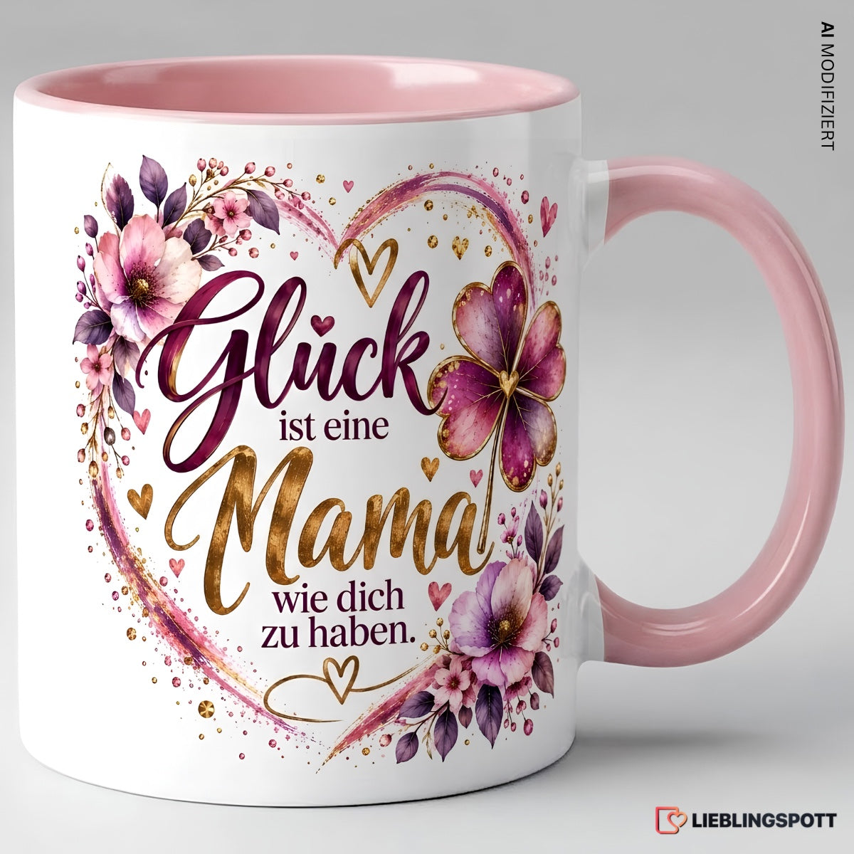 Mama Tasse mit Spruch in Rosa