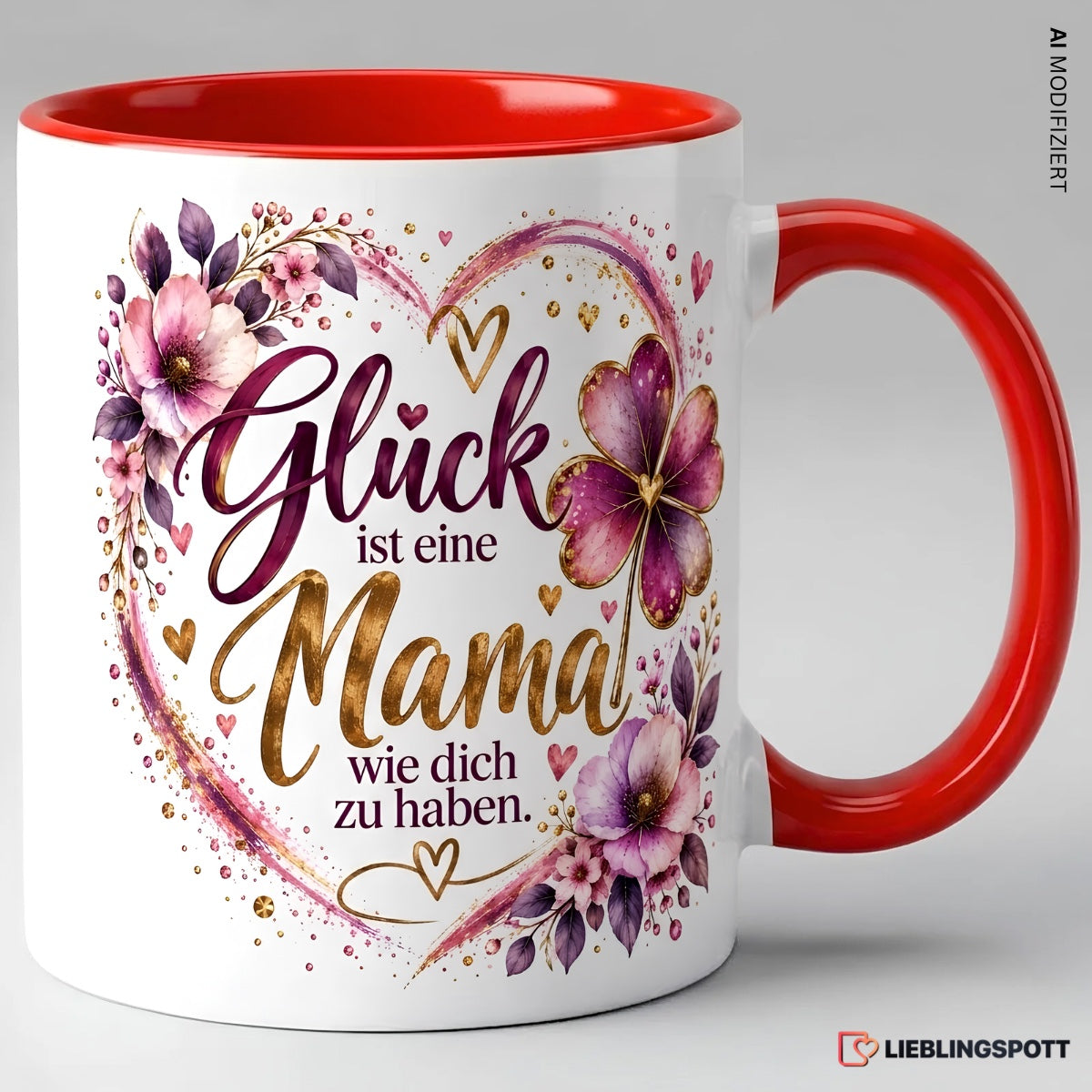 Mama Tasse mit Spruch in Rot