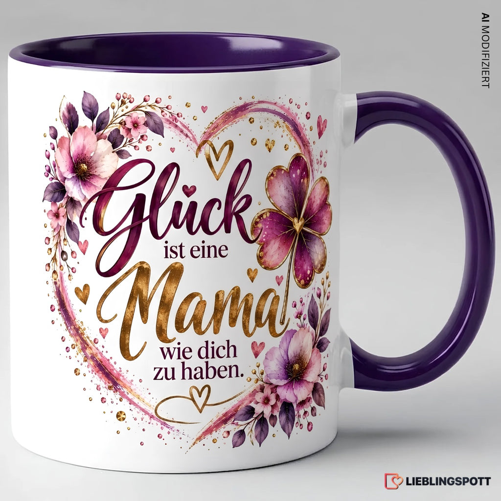 Mama Tasse mit Spruch in Violett