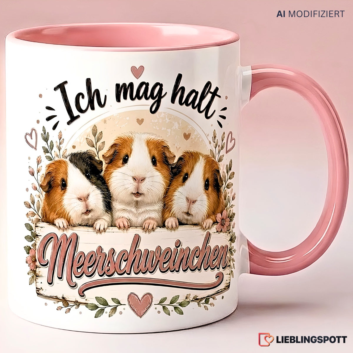 Meerschweinchen Tasse Rosa – Ich mag halt Meerschweinchen