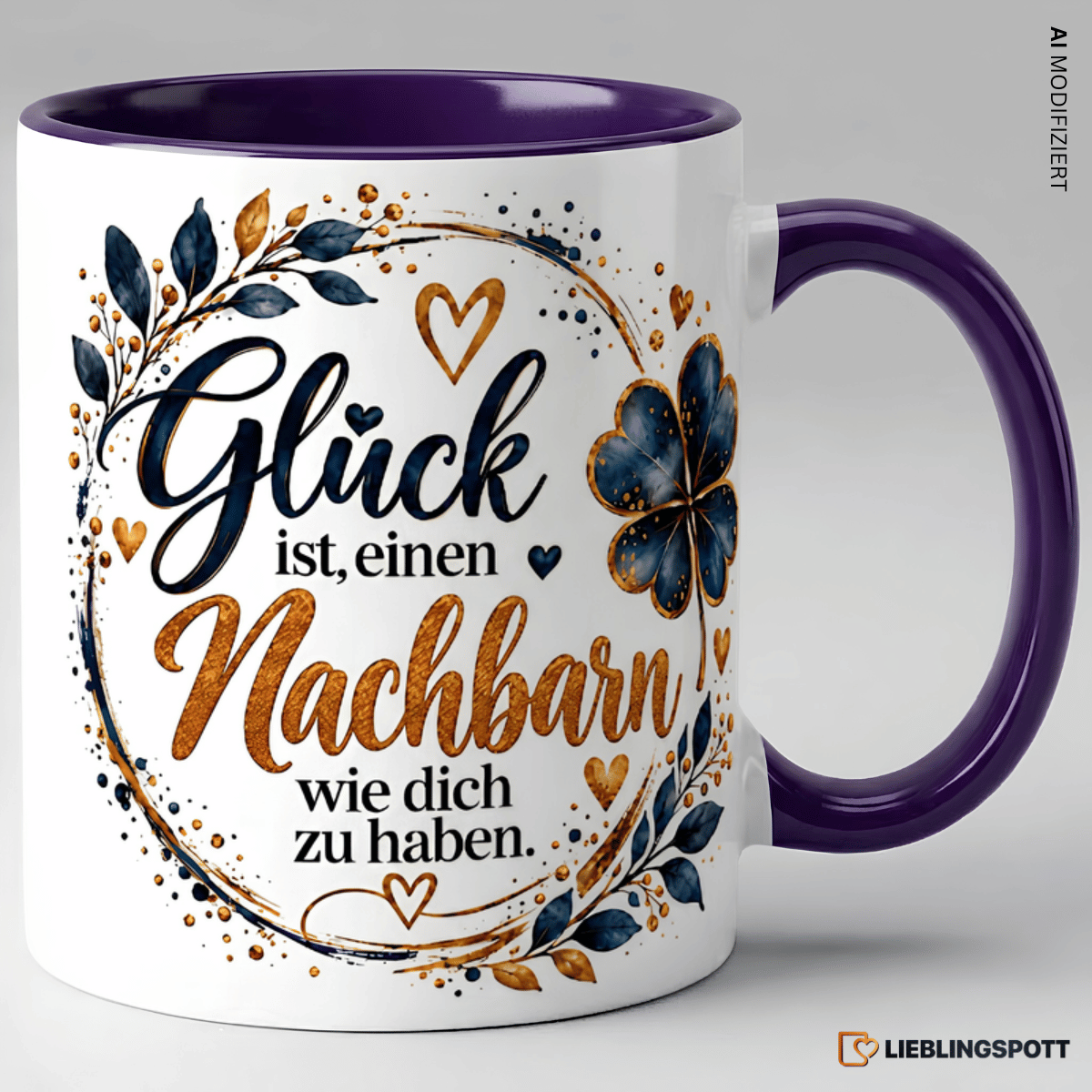 Nachbar Tasse Glück ist einen Nachbarn wie dich zu haben - Violett
