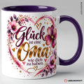 Oma Tasse mit Spruch Glück ist eine Oma wie dich zu haben - Violett