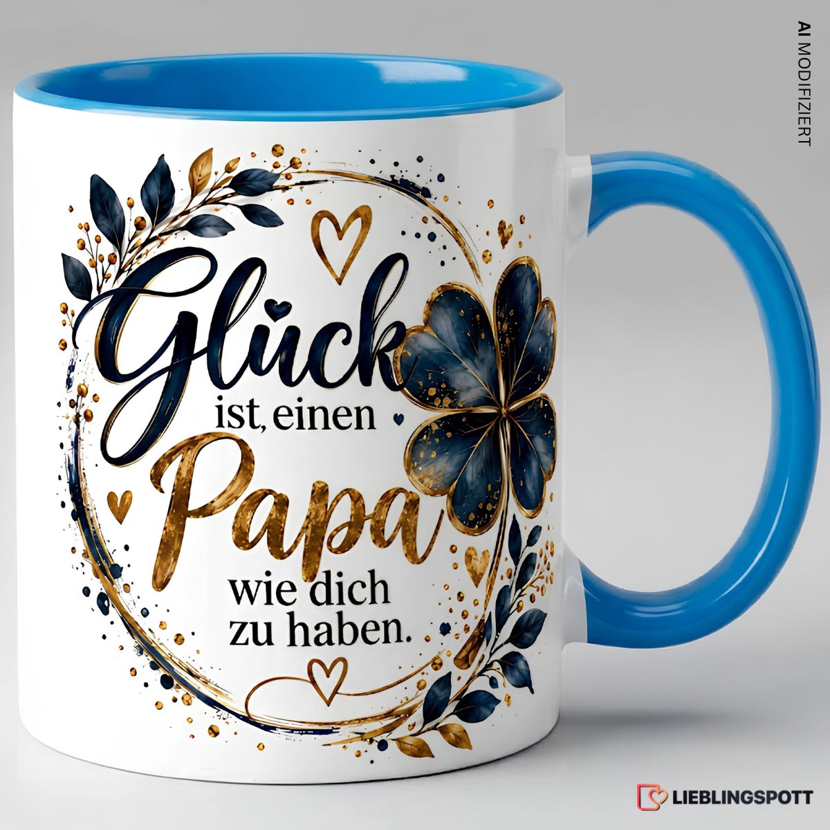 Papa Tasse Glück ist einen Papa wie dich zu haben - Blau