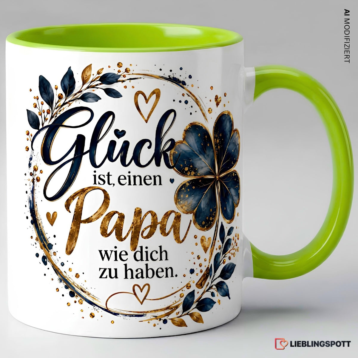 Papa Tasse Glück ist einen Papa wie dich zu haben - Grün