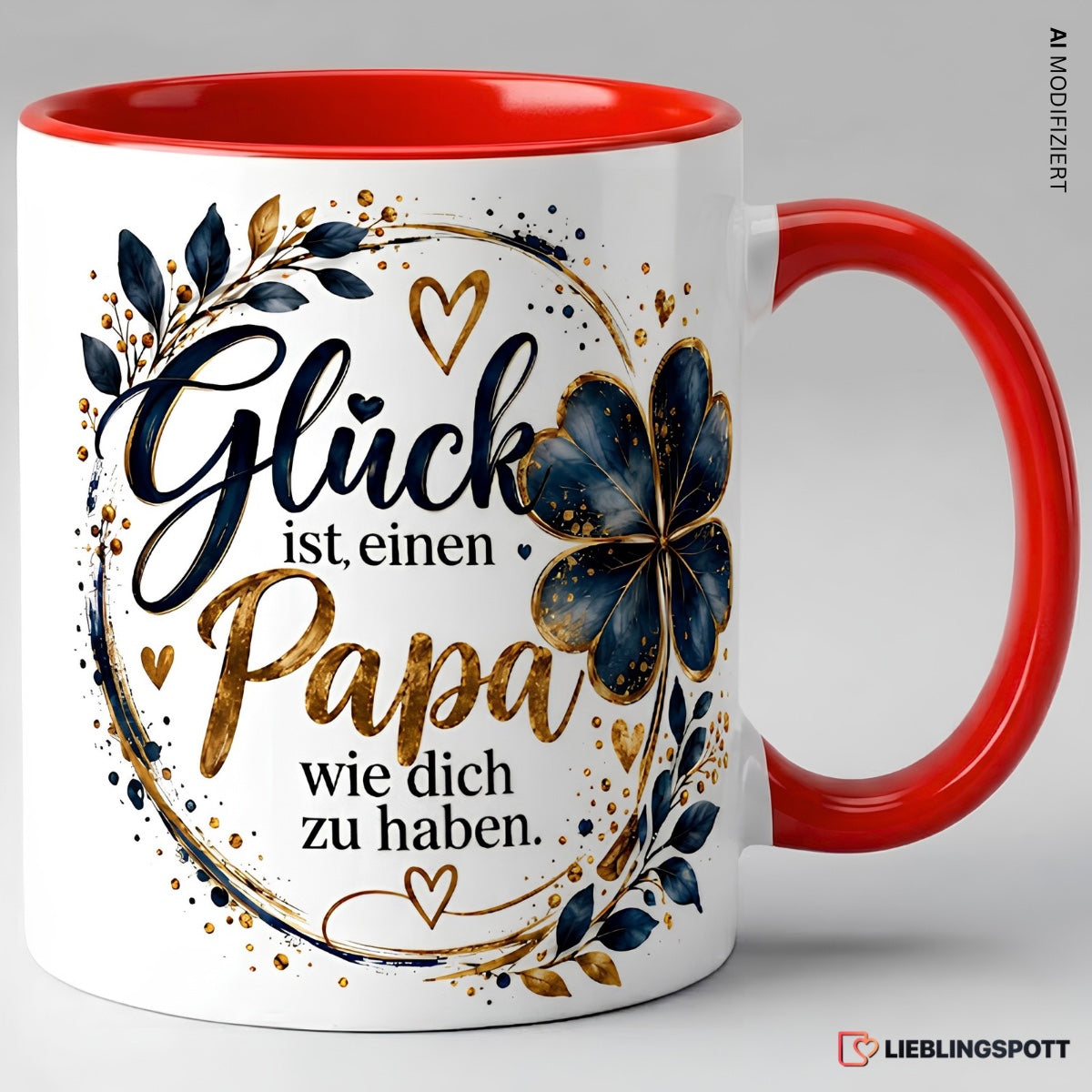 Papa Tasse Glück ist einen Papa wie dich zu haben - Rot