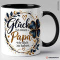 Papa Tasse Glück ist einen Papa wie dich zu haben - Schwarz