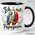 Papageien Tasse Ich mag halt Papageien - Schwarz