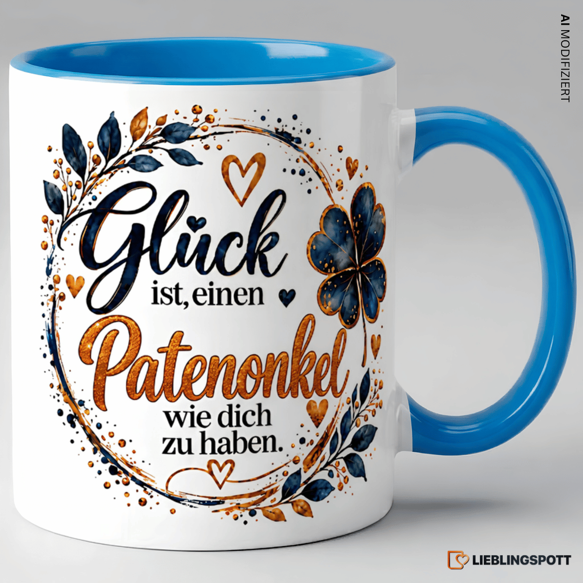 Patenonkel Tasse Blau