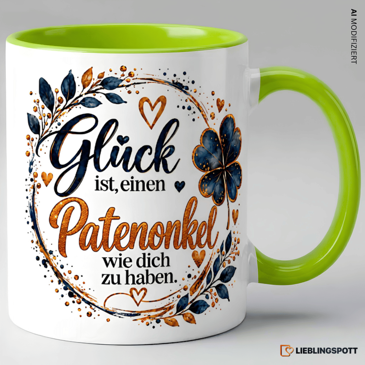 Patenonkel Tasse Grün