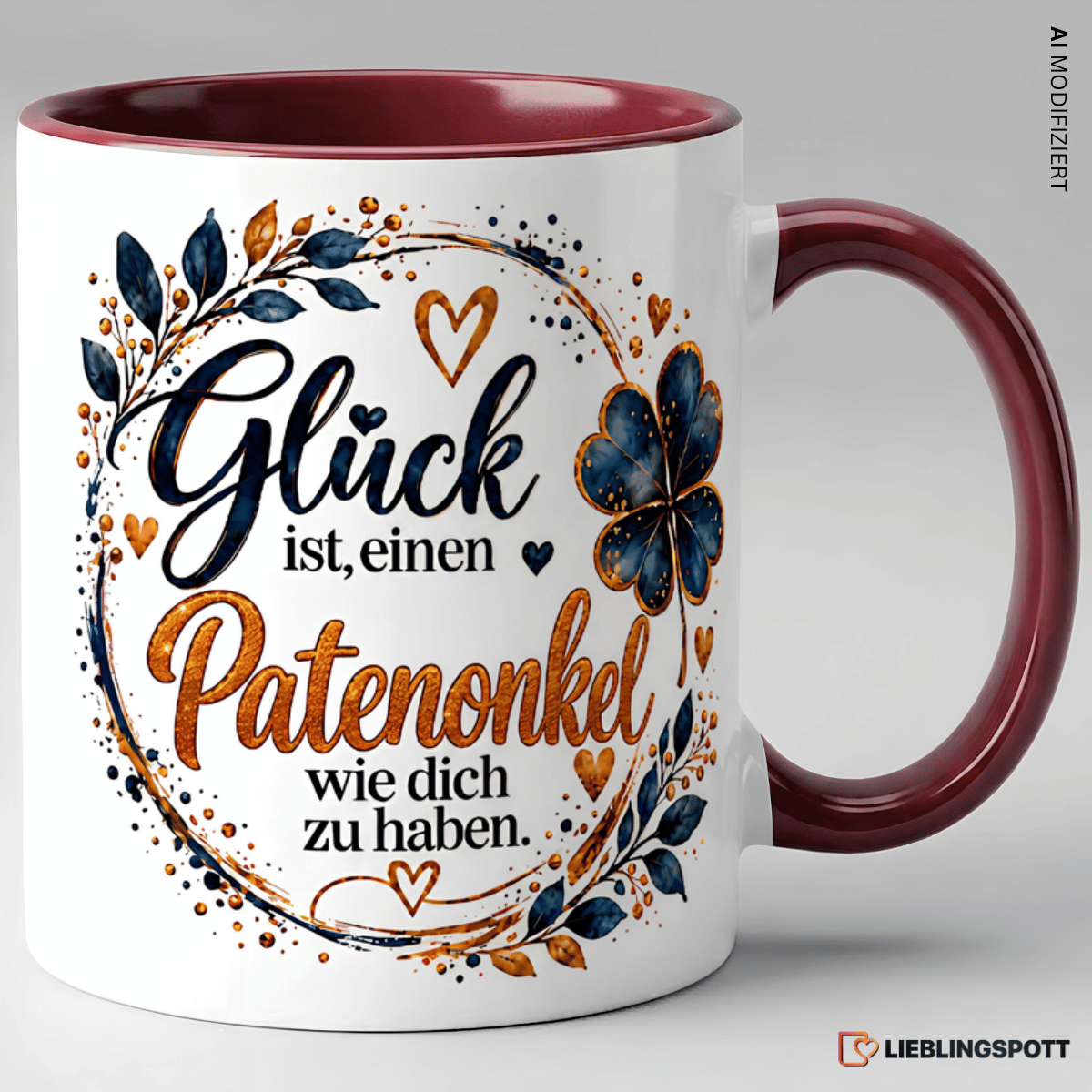 Patenonkel Tasse Maroon