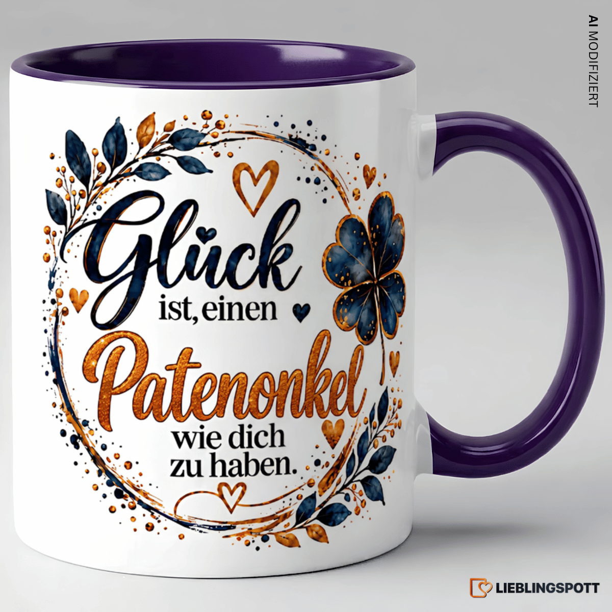 Patenonkel Tasse Violett