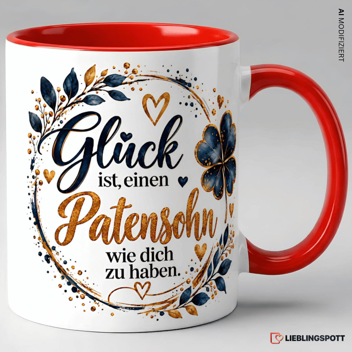 Patensohn Tasse Glück ist einen Patensohn wie dich zu haben - Rot