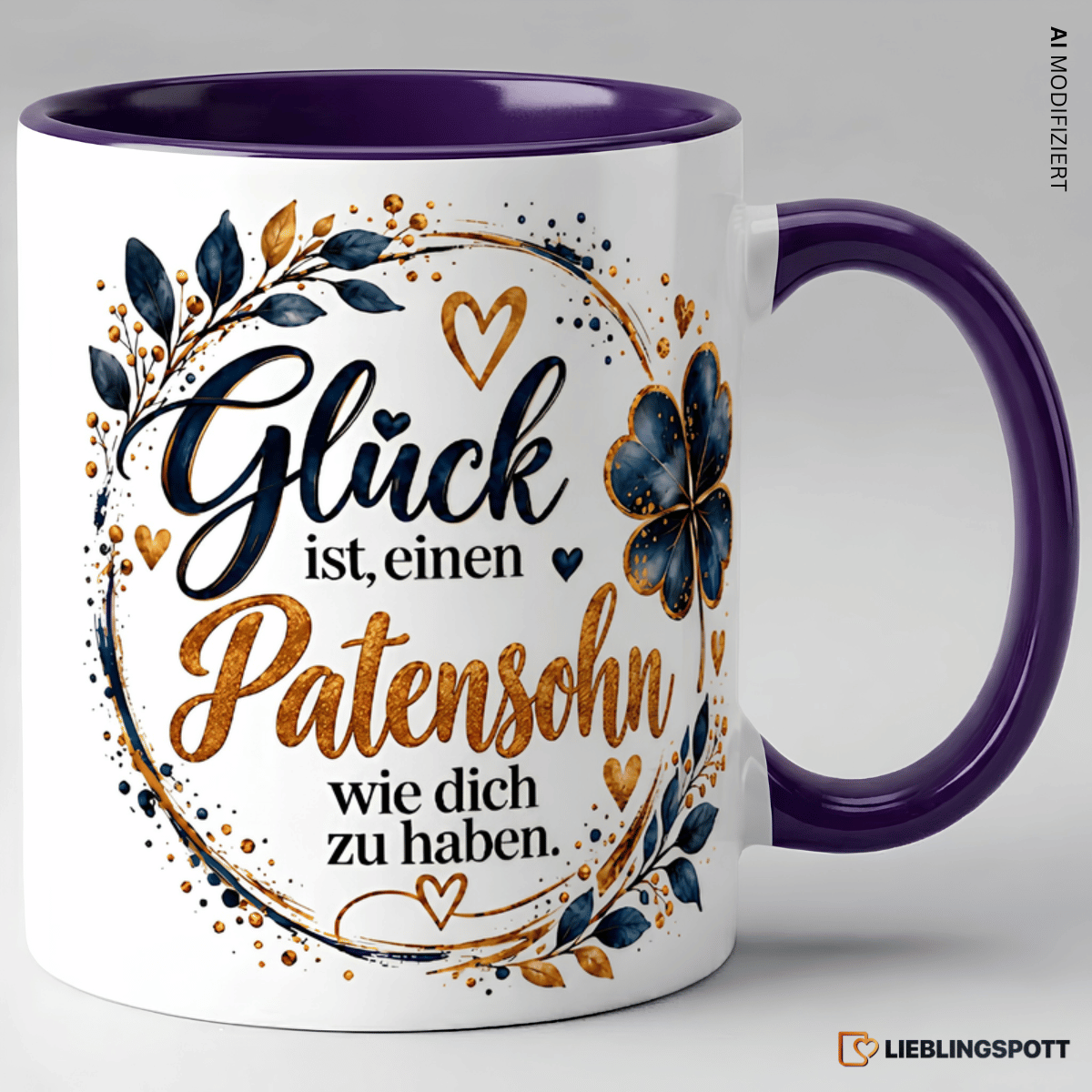 Patensohn Tasse Glück ist einen Patensohn wie dich zu haben - Violett