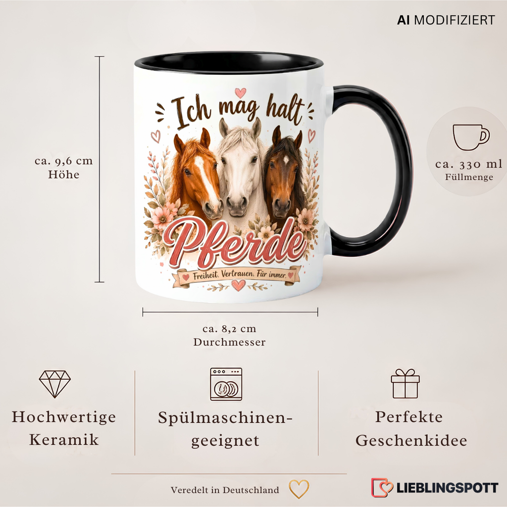 Pferde Tasse Produktdetails 330 ml