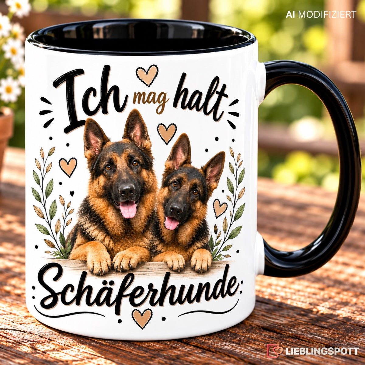 Schäferhunde Tasse Lifestyle Motiv