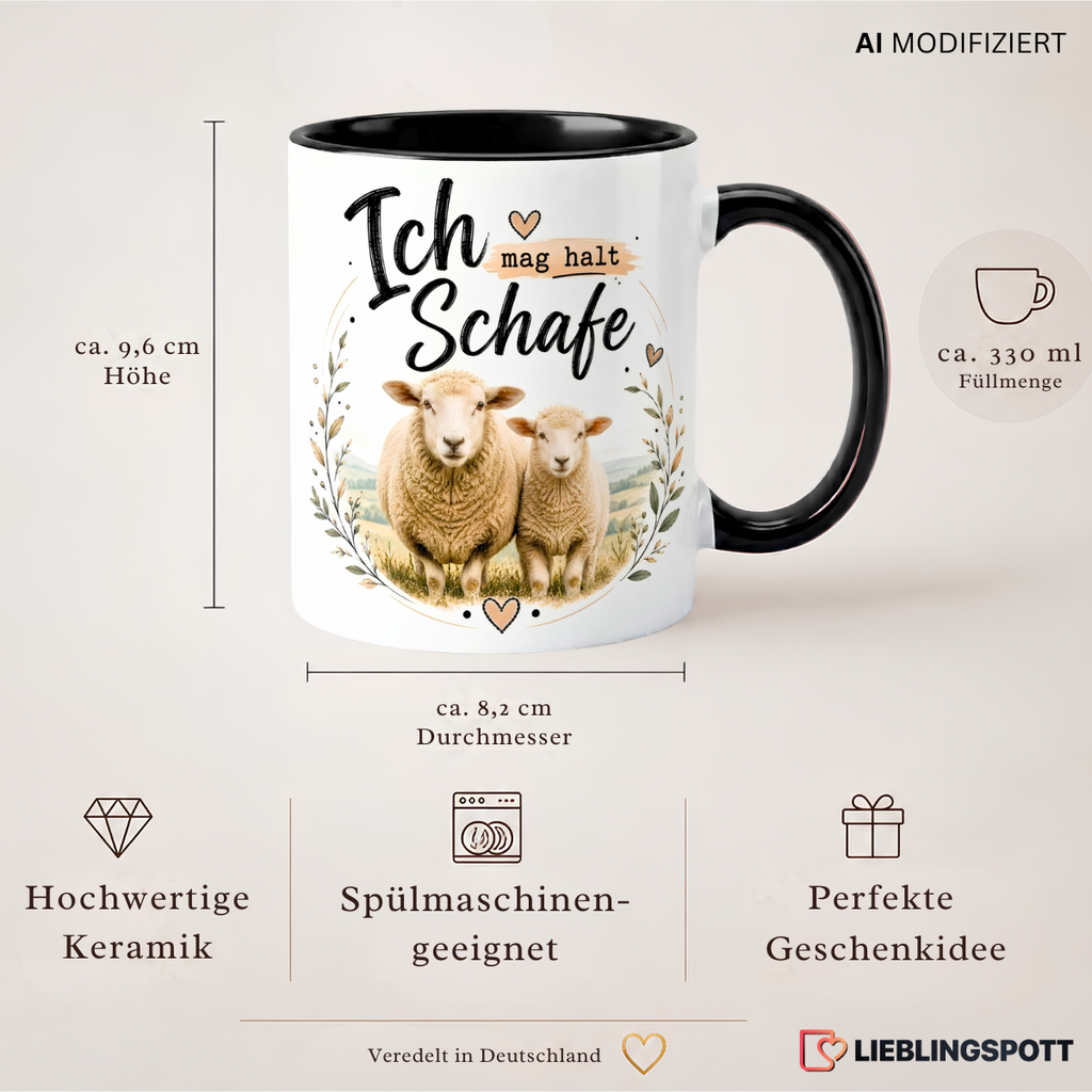 Schafe Tasse Produktdetails 330 ml Keramik