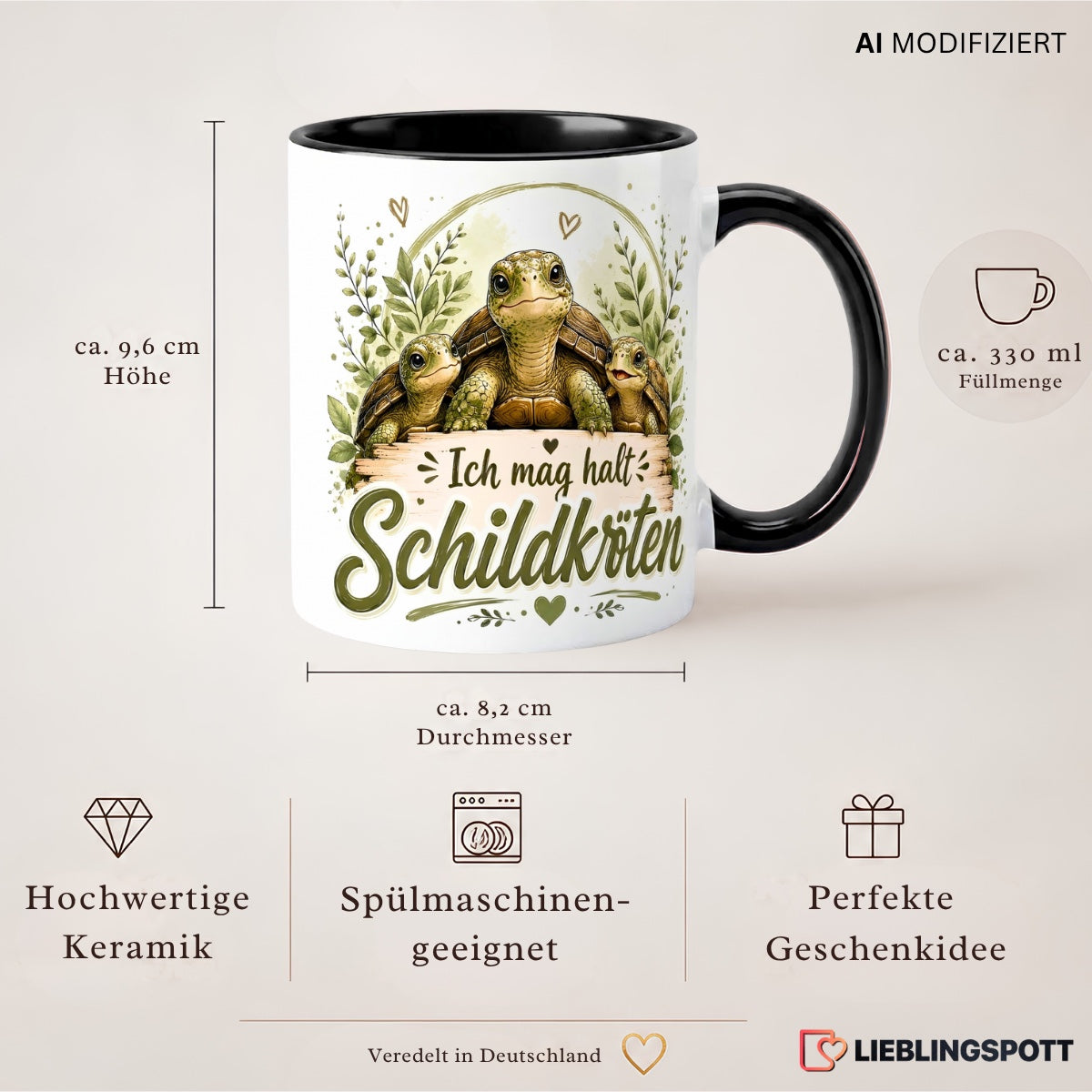 Schildkröten Tasse 330 ml Produktdetails