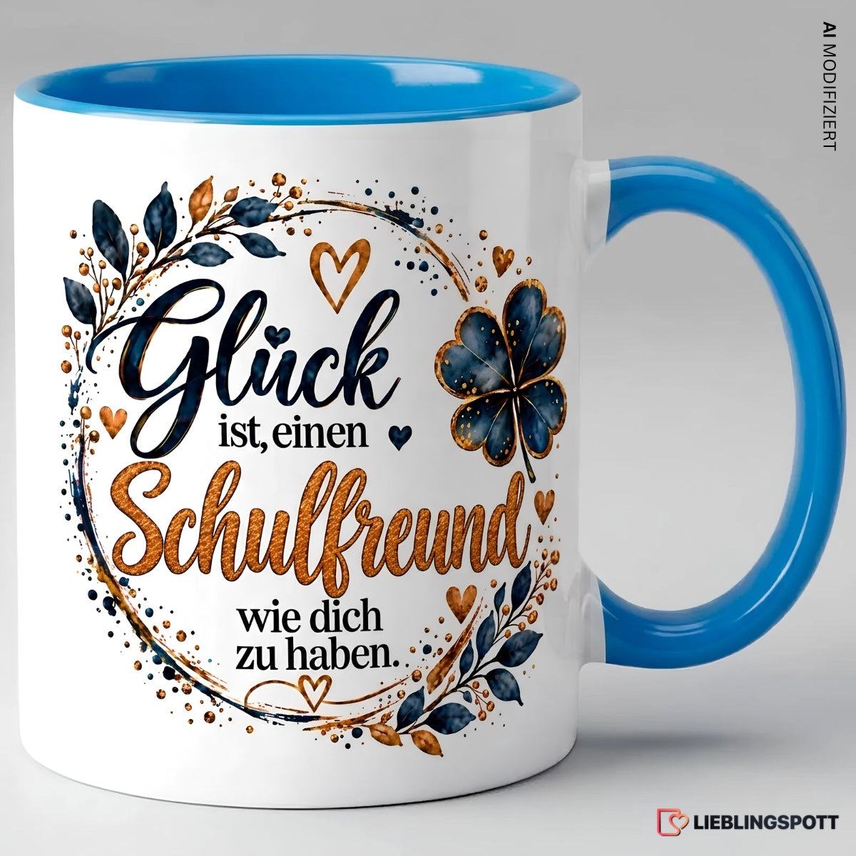 Schulfreund Tasse Glück ist einen Schulfreund wie dich zu haben – Blau