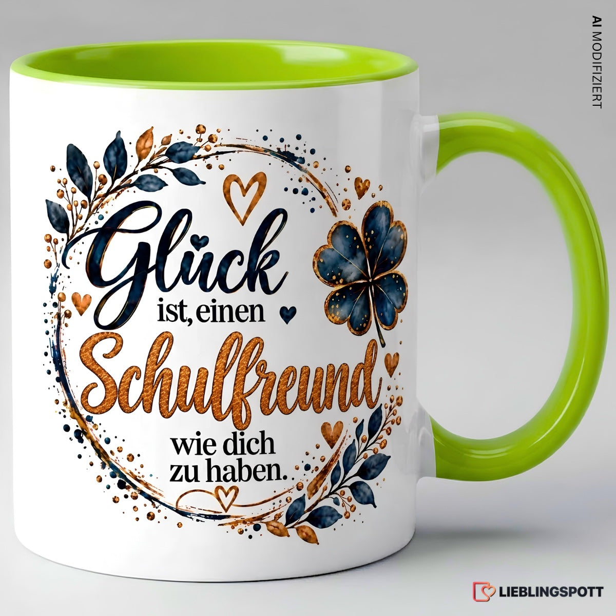 Schulfreund Tasse Glück ist einen Schulfreund wie dich zu haben – Grün